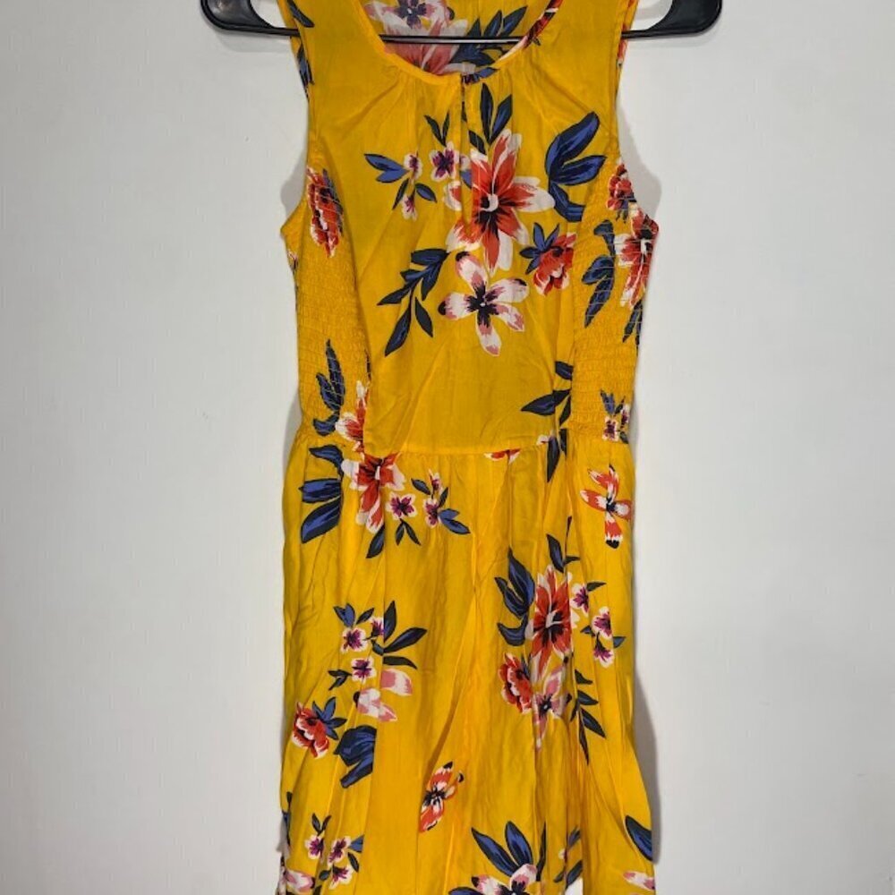 Old Navy Yellow Multicolor Sleeveless Dress